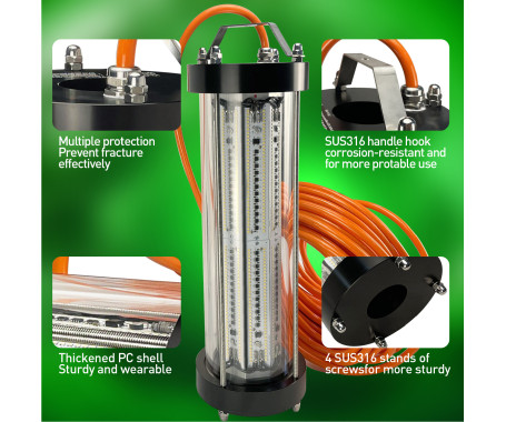 MAZUZEE - 2000W Underwater Fishing Light