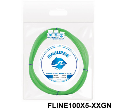 MAZUZEE - Supersoft Fishing Line (100X5 Coils Connected)