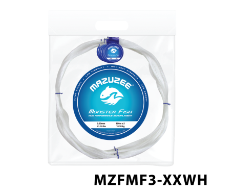 MAZUZEE - Monster Fish - High Performance Monofilament (100m x 5 Coils Connected)
