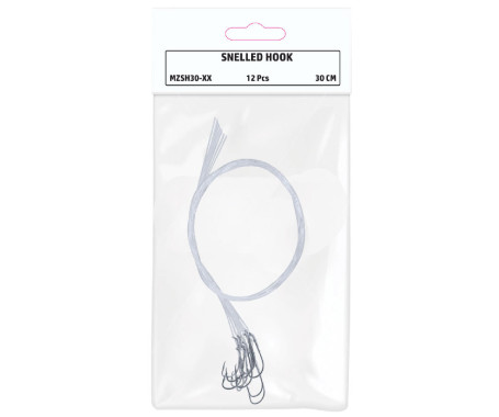 MAZUZEE - Snelled Hook Set - 30cm Line  (50 Packets in One Box)