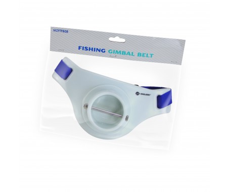 MAZUZEE - 8" WIDE FISH GIMBAL BELT - WHITE