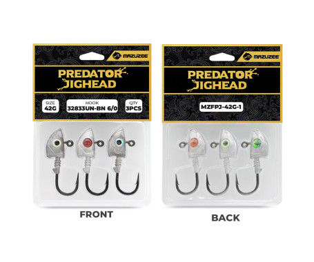 MAZUZEE - Predator Jighead - 42G (Hook: 32833UN-BN 6/0)