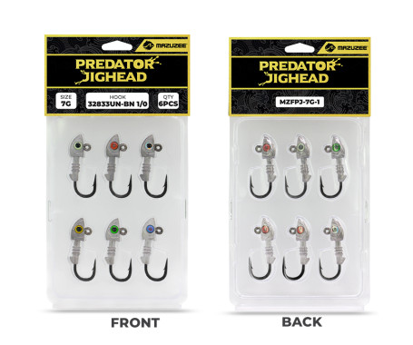 MAZUZEE - Predator Jighead - 7G (Hook: 32833UN-BN 1/0)