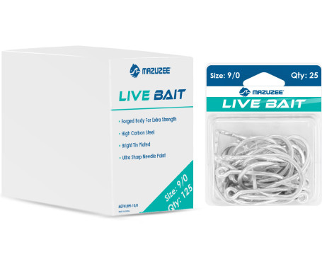 MAZUZEE - Live Bait Hook (Forged Body)