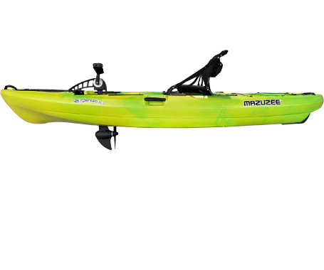 MAZUZEE - Torpedo 10.0 Pedal Fishing Kayak - Lime Yellow (10 Feet)