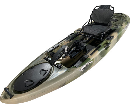 MAZUZEE - Torpedo 10.0 Pedal Fishing Kayak - Military Green (10 Feet)
