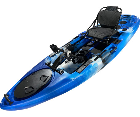 MAZUZEE - Torpedo 10.0 Pedal Fishing Kayak - Ocean Blue (10 Feet)