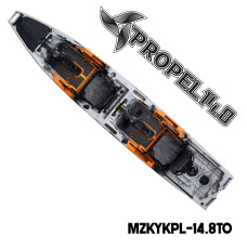 MAZUZEE - Propel 14.8 Fishing Kayak - Tiger Orange (14.8 Feet)