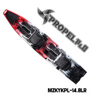 MAZUZEE - Propel 14.8 Fishing Kayak - Lava Red (14.8 Feet)