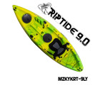 MAZUZEE - Riptide 9.0 Fishing Kayak - Lime Yellow (9 Feet)