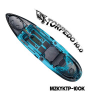 MAZUZEE - Torpedo 10.0 Pedal Fishing Kayak - Ocean Black (10 Feet)