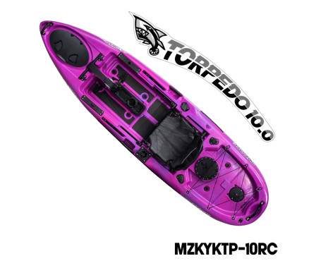 MAZUZEE - Torpedo 10.0 Pedal Fishing Kayak - Rose Camo (10 Feet)