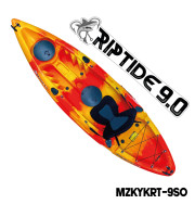 MAZUZEE - Riptide 9.0 Fishing Kayak - Sunset Orange (9 Feet)