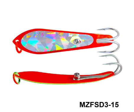 MAZUZEE - Fishing Spoon with Double Hooks  -  (Size: 3)