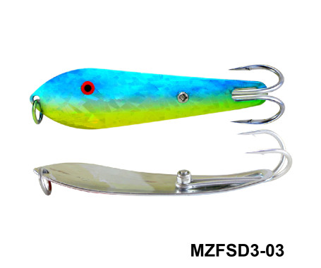 MAZUZEE - Fishing Spoon with Double Hooks  -  (Size: 3)