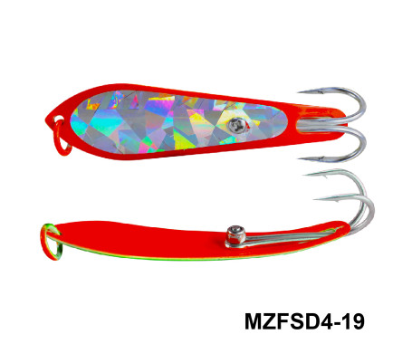 MAZUZEE - Fishing Spoon with Double Hooks  -  (Size: 4)