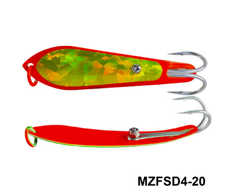 MAZUZEE - Fishing Spoon with Double Hooks  -  (Size: 4)