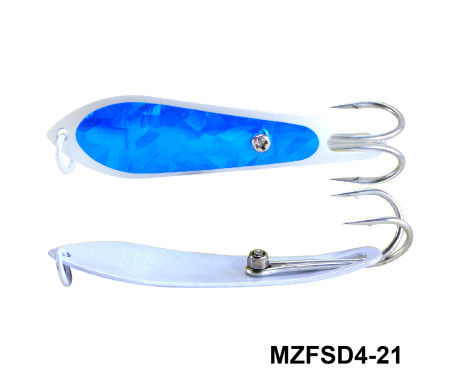 MAZUZEE - Fishing Spoon with Double Hooks  -  (Size: 4)