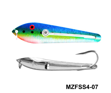 Fishing Spoon with Single Hooks   -   (Size: 4)