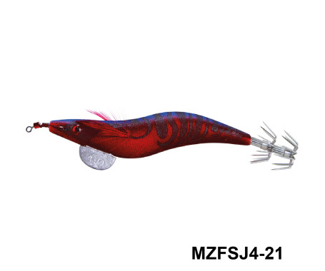 MAZUZEE - Cloth Squid Jig Lure with Glow (4)