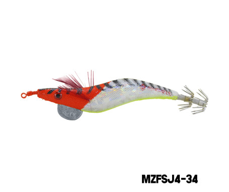 MAZUZEE - Cloth Squid Jig Lure with Glow (4)
