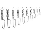 MAZUZEE - BALL BEARING SWIVELS WITH COAST LOCK SNAP BLACK PLATED