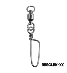 MAZUZEE - BALL BEARING SWIVELS WITH COAST LOCK SNAP BLACK PLATED