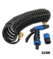 MAZUZEE - Coiled Hose With Nozzle - Black
