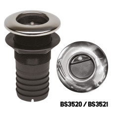 CANSB - Thru Hull with Stainless Steel Cover and Valve