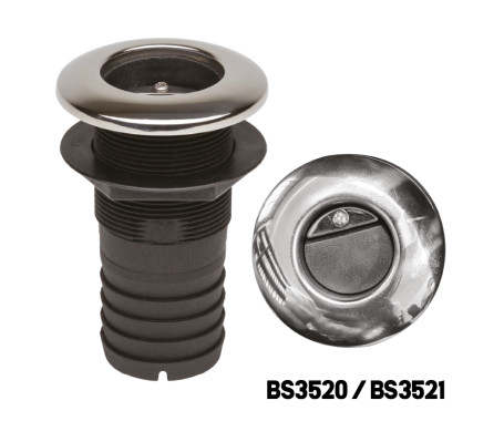 CANSB - Thru Hull with Stainless Steel Cover and Valve