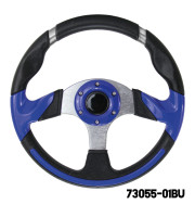 AAA - Steering Wheel (With PU Sleeves) - BLUE/SILVER