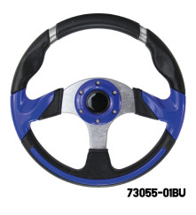 AAA - Steering Wheel (With PU Sleeves) - BLUE/SILVER