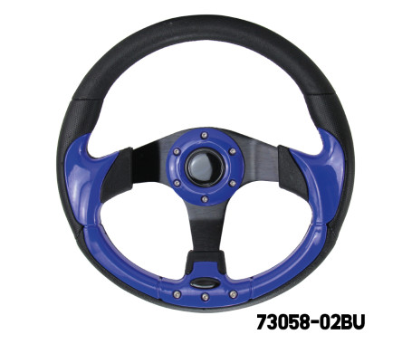 AAA - Steering Wheel (With PU Sleeves) - BLUE/BLACK