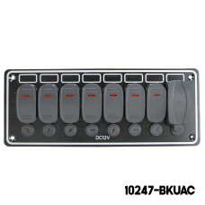 AAA - 7 Gang Switch Panel - With USB Ports ( Type A + Type C)