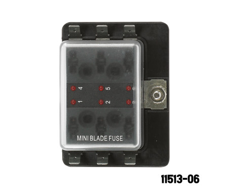AAA - 6 Gang Mini Blade Fuse Holder