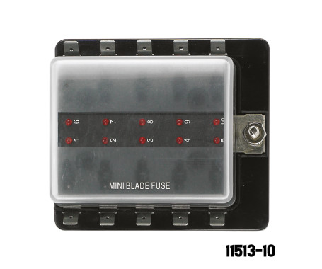 AAA - 10 Gang Mini Blade Fuse Holder