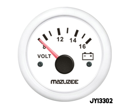 MAZUZEE - Volt Gauge - 8V - 16V - White