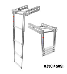 S.S Bracket Telescopic Ladder With Stopper, Mirror Polished