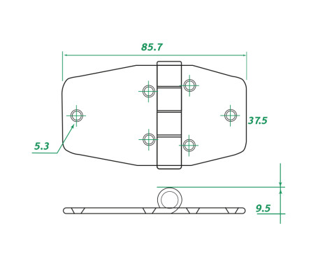AAA - Stainless Steel Hinge 304