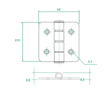 AAA - Stainless Steel Hinge 304