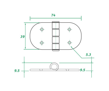 AAA - Stainless Steel Hinge 304