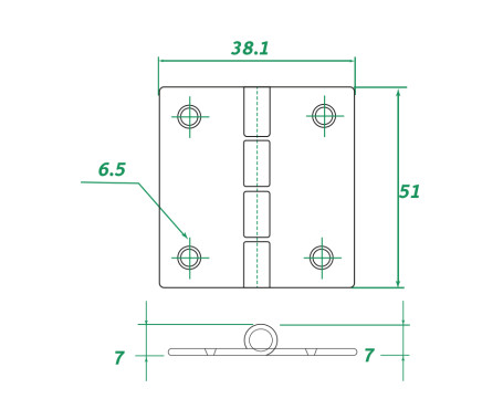 AAA - Stainless Steel Hinge 304