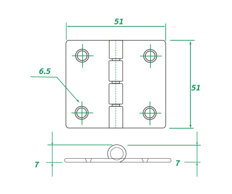 AAA - Stainless Steel Hinge 304