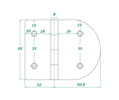 Stainless Steel Heavy Duty Hinge 316