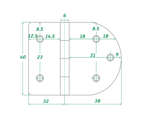 Stainless Steel Heavy Duty Hinge 316