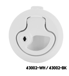 AAA - Lift Handle Flush Latch - White (With Lock & Key)
