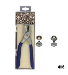 Canvas Fastner Snap Kit with Tool - 73 Pieces