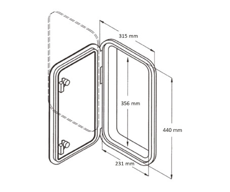 CANSB - Hatch 180° (440mm x 315mm)