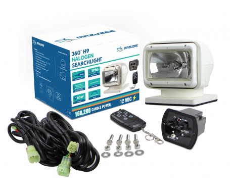 MAZUZEE - 360° H9 Halogen Searchlight (168,200 Candle Power)