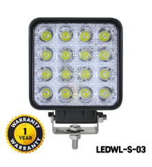 OSRAM LED Work Lights (48W Square Waterproof 3W LED*16)